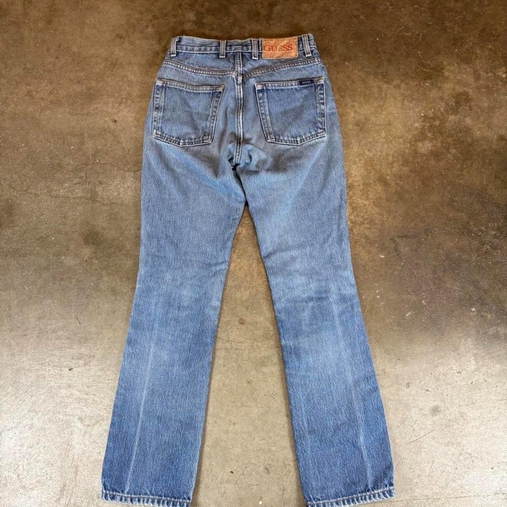Vintage 90s Guess blue denim flare jeans Women's Size 24"